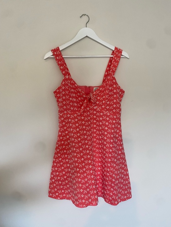 Blue Rain Dresses & Skirts - Blue Rain Coral Pink Floral Dress with White Embroidery